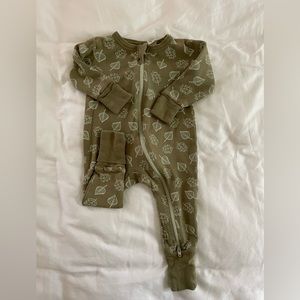 Parade Organics two way zip long sleeve romper